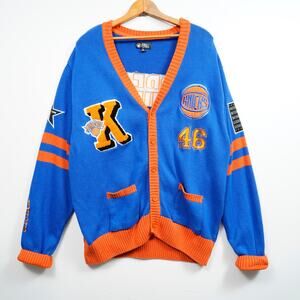 FISLL Black History Knicks Cardigan Sweater Full Button XL NBA